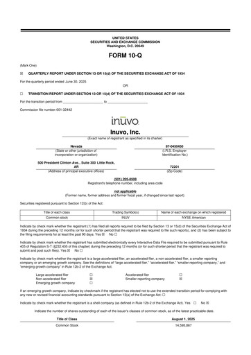 Miniature Inuvo 10-Q Rapport trimestriel 2025 