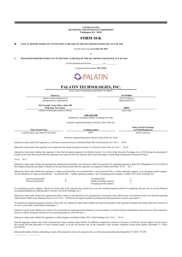Thumbnail Palatin Technologies 10-K Annual Report 2025