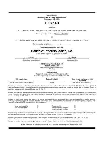 Thumbnail LightPath Technologies 10-Q Quarterly Report FY2026 
