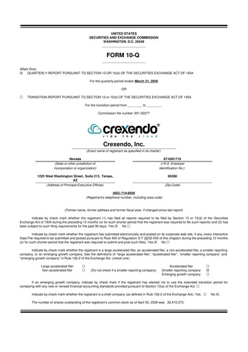 Thumbnail Crexendo 10-Q Quarterly Report FY 