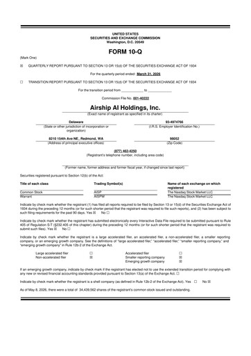 Thumbnail Airship AI 10-Q Quarterly Report FY 
