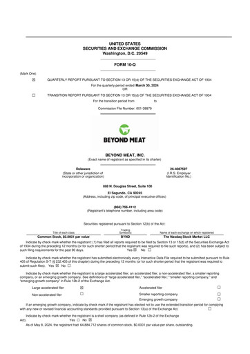 Vorschaubild Beyond Meat 10-Q Quartalsbericht 2024 
