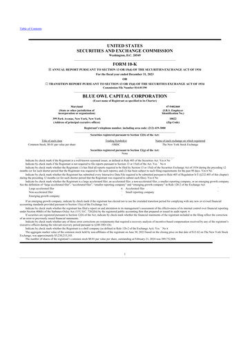 Thumbnail Blue Owl Capital Corporation 10-K Annual Report 2023