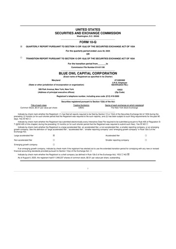 Thumbnail Blue Owl Capital Corporation 10-Q Quarterly Report FY2025 