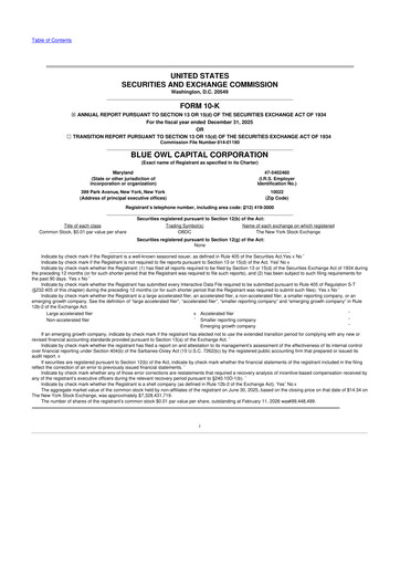 Thumbnail Blue Owl Capital Corporation 10-K Annual Report 2025