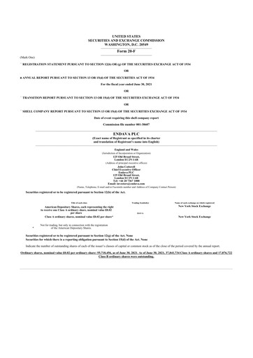 Thumbnail Endava 20-F Annual Report 2021