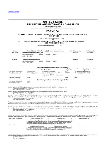 Thumbnail Hertz 10-K Annual Report 