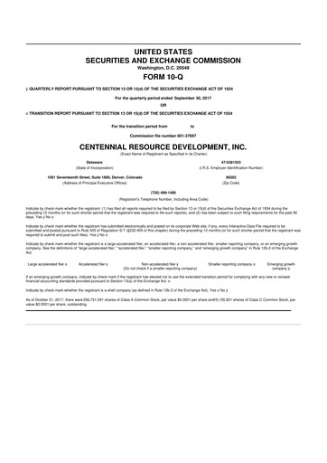 Thumbnail Permian Resources 10-Q Quarterly Report FY2017 