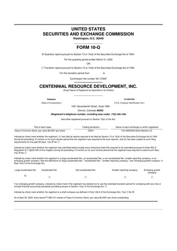 Thumbnail Permian Resources 10-Q Quarterly Report FY2020 