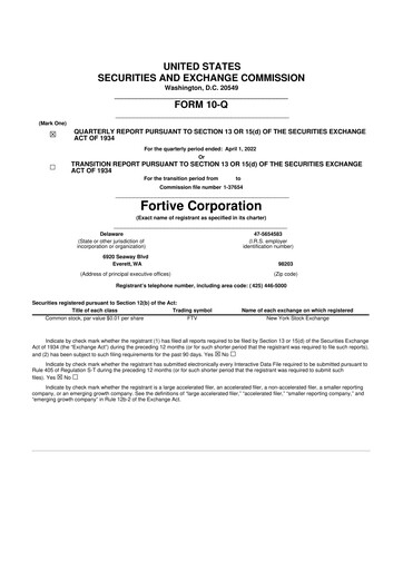 Thumbnail Fortive 10-Q Quarterly Report FY2022 