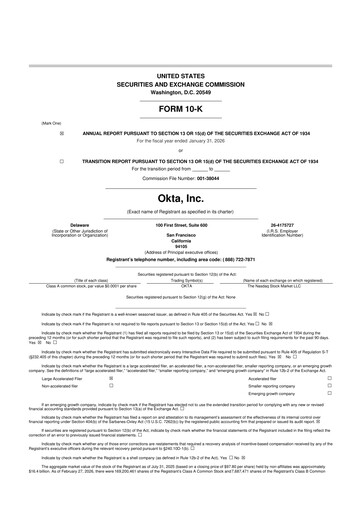 Thumbnail Okta 10-K Annual Report 2026