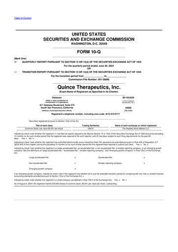 Thumbnail Quince Therapeutics 10-Q Quarterly Report FY2024 