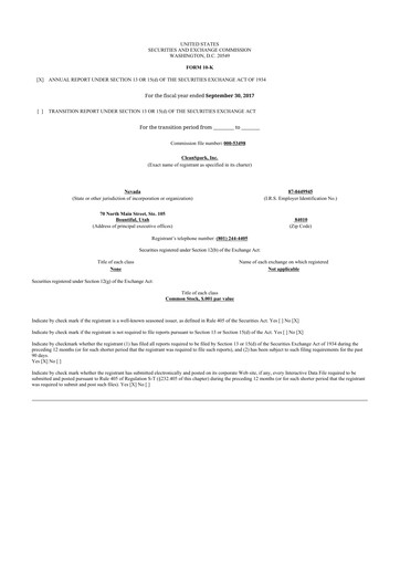 Thumbnail CleanSpark 10-K Annual Report 2017