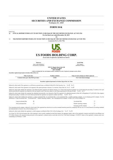 Thumbnail US Foods 10-K Annual Report 2019
