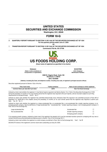 Thumbnail US Foods 10-Q Quarterly Report FY2020 