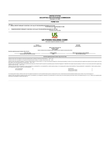 Thumbnail US Foods 10-K Annual Report 2025