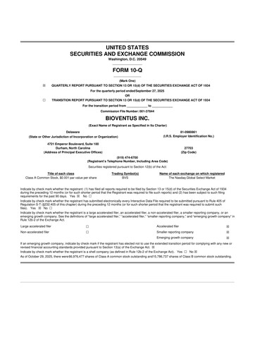 Thumbnail Bioventus 10-Q Quarterly Report FY2025 