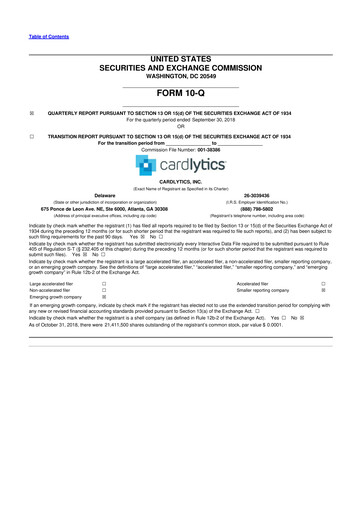 Thumbnail Cardlytics
 10-Q Quarterly Report FY2018 