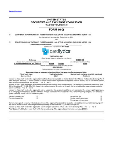 Thumbnail Cardlytics
 10-Q Quarterly Report FY2020 