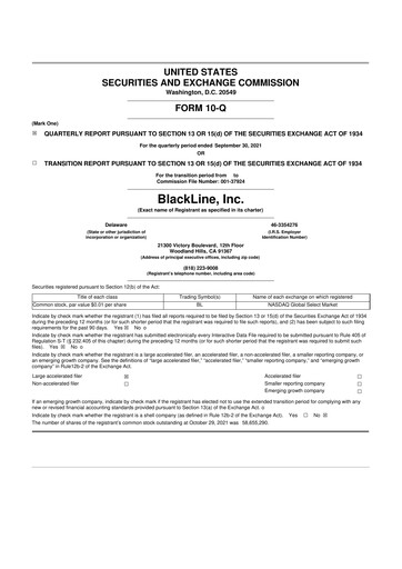 Thumbnail BlackLine 10-Q Quarterly Report FY2021 