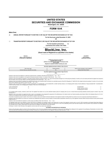 Thumbnail BlackLine 10-K Annual Report 2023