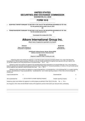 Vorschaubild Atkore 10-Q Quartalsbericht 2016 