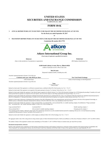 Thumbnail Atkore 10-K Annual Report 2017