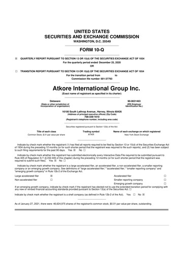 Vorschaubild Atkore 10-Q Quartalsbericht 2021 