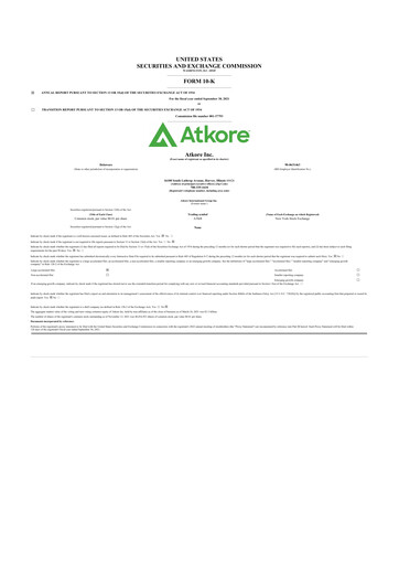 Thumbnail Atkore 10-K Annual Report 2021