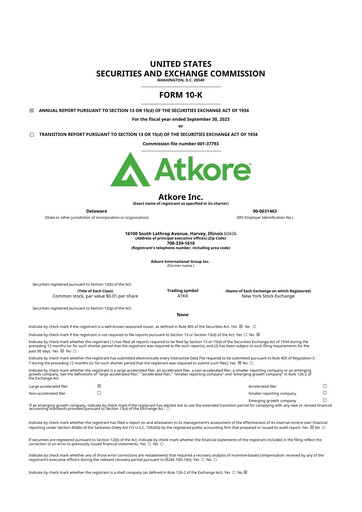 Thumbnail Atkore 10-K Annual Report 2023