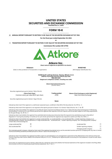Thumbnail Atkore 10-K Annual Report 2024