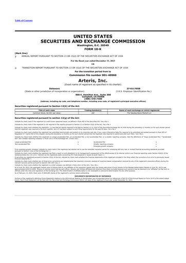 Thumbnail Arteris 10-K Annual Report 2023