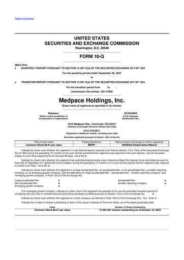 Vorschaubild Medpace 10-Q Quartalsbericht 2024 