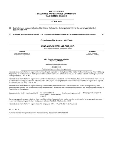 Thumbnail Kinsale Capital Group
 10-Q Quarterly Report FY2017 