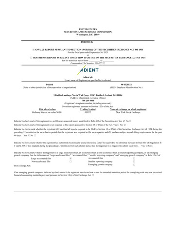 Miniature Adient
 10-K Rapport annuel 2023