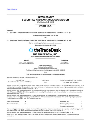 Vorschaubild The Trade Desk
 10-Q Quartalsbericht 2026 
