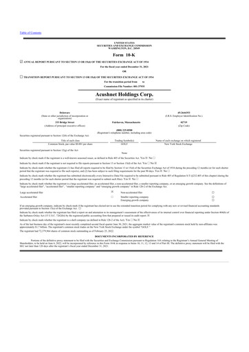 Thumbnail Acushnet Holdings
 10-K Annual Report 2021