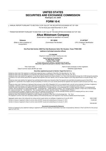 Thumbnail Kinetik 10-K Annual Report 2018