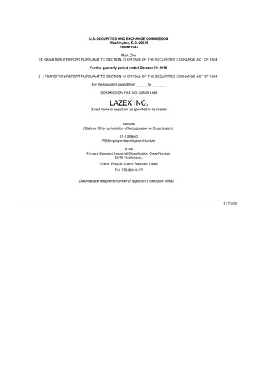 Thumbnail AiRWA Inc. 10-Q Quarterly Report FY2019 