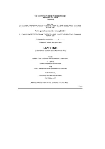 Thumbnail AiRWA Inc. 10-Q Quarterly Report FY2019 