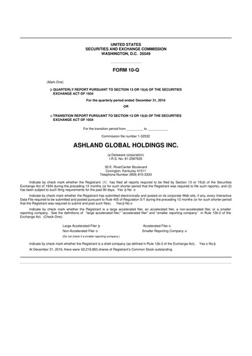 Thumbnail Ashland 10-Q Quarterly Report FY2017 