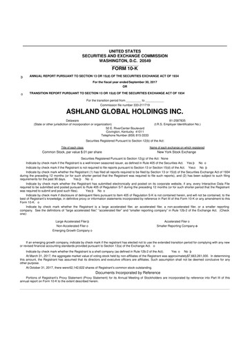 Thumbnail Ashland 10-K Annual Report 2016