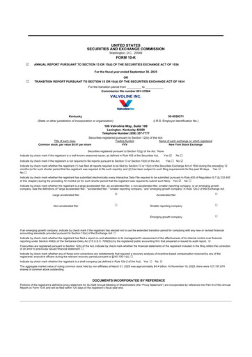 Thumbnail Valvoline 10-K Annual Report 2025