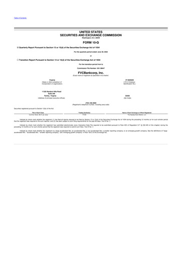 Thumbnail FVCBankcorp 10-Q Quarterly Report FY2022 