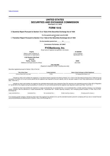 Thumbnail FVCBankcorp 10-Q Quarterly Report FY2026 
