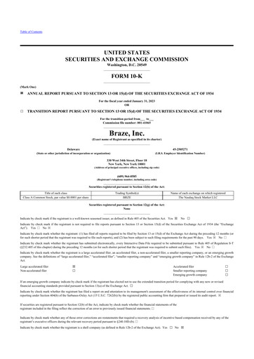 Thumbnail Braze 10-K Annual Report 2023