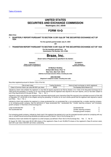 Thumbnail Braze 10-Q Quarterly Report FY2025 