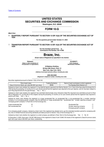 Thumbnail Braze 10-Q Quarterly Report FY2026 
