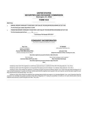 Thumbnail Conduent 10-K Annual Report 2016