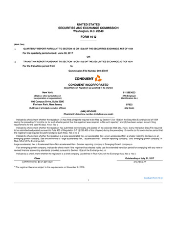 Miniature Conduent 10-Q Rapport trimestriel 2017 